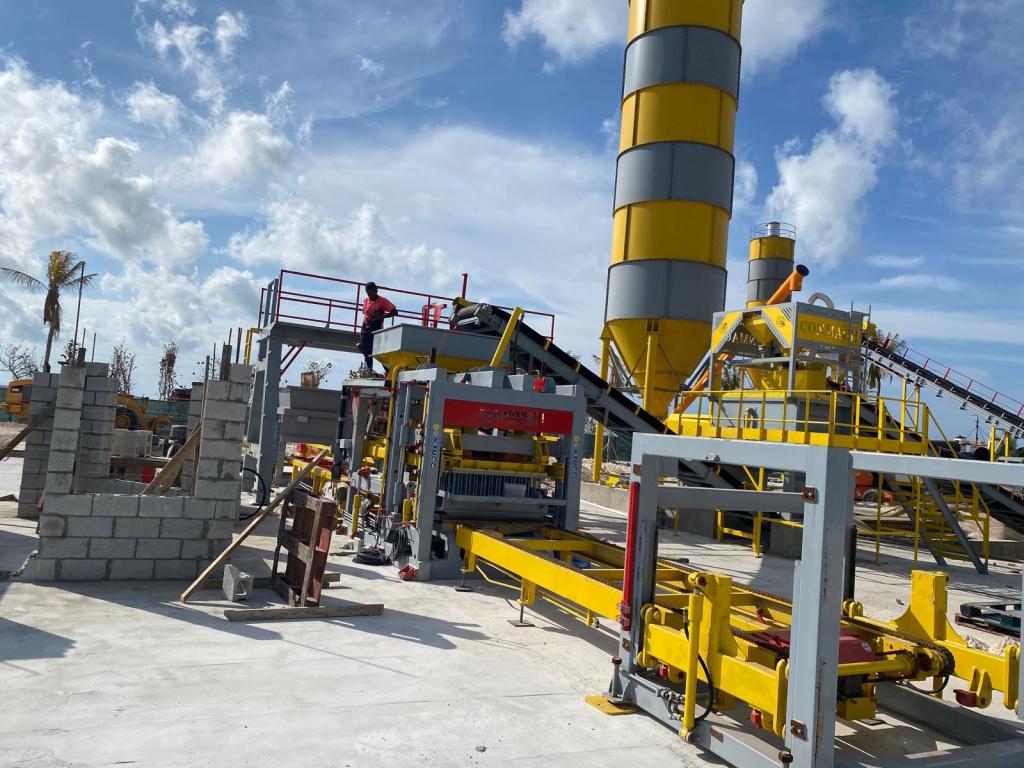 Bahamalar tam otomatik briket makinesi BLOCK-42 kurulum ve montaj sahası genel görünümü.